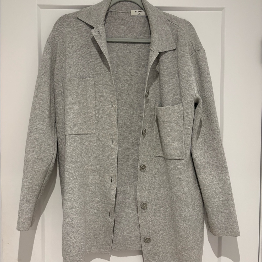 Babaton Light Gray Oversized Societh Sweater